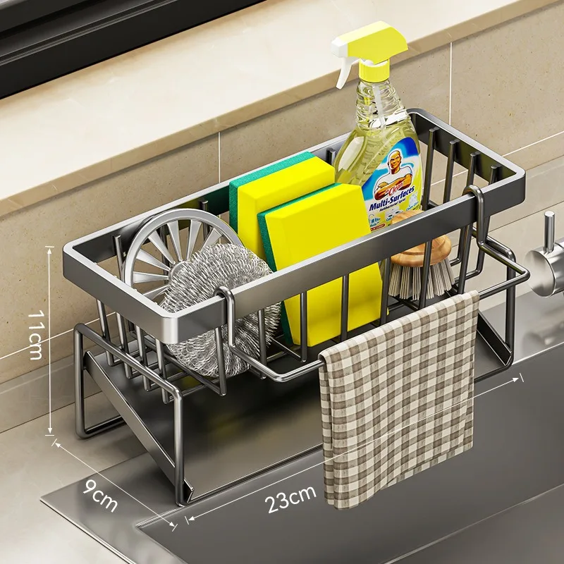 

Rag rack kitchen storage rack sink drain basket countertop multi-function storage rack storage basket