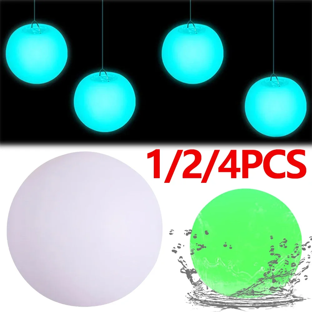 LED 조명 탱탱볼, IP68 방수 정원 발광 LED 공, 16 색 LED 빛나는 해변 풍선, 정원 발광 장난감 LED 공