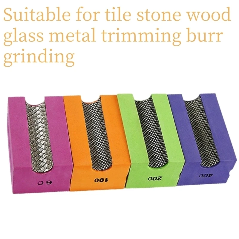 Concave Diamond Hand Polishing Pads 60-400 Grit Abrasive Block for Tile Glass Ceramic Stone Marble  Sanding  Polishing Tool