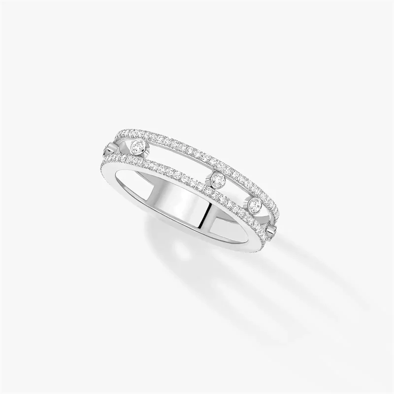 MOVE ROMANE Wedding Ring MESSIK S925 Pure Silver Classic Diamond Rings for Women Elegant and Charming Luxury Jewelry