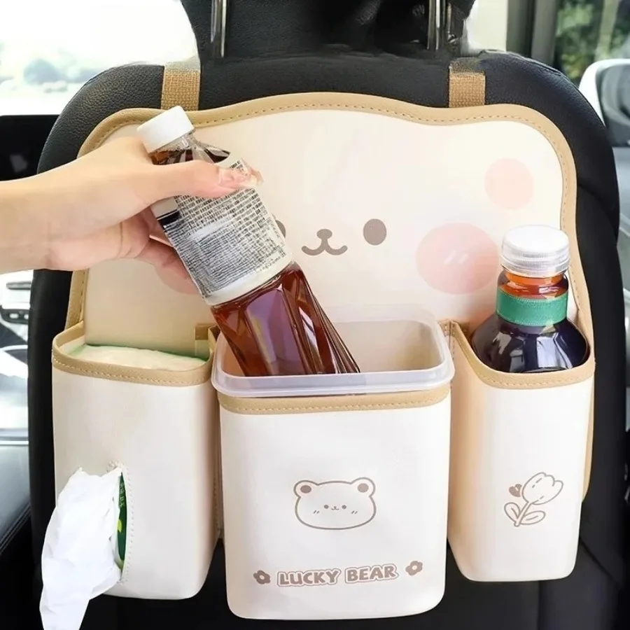 

Auto seat back storage bag - functional car interior holder, hanging pouch, rear pocket