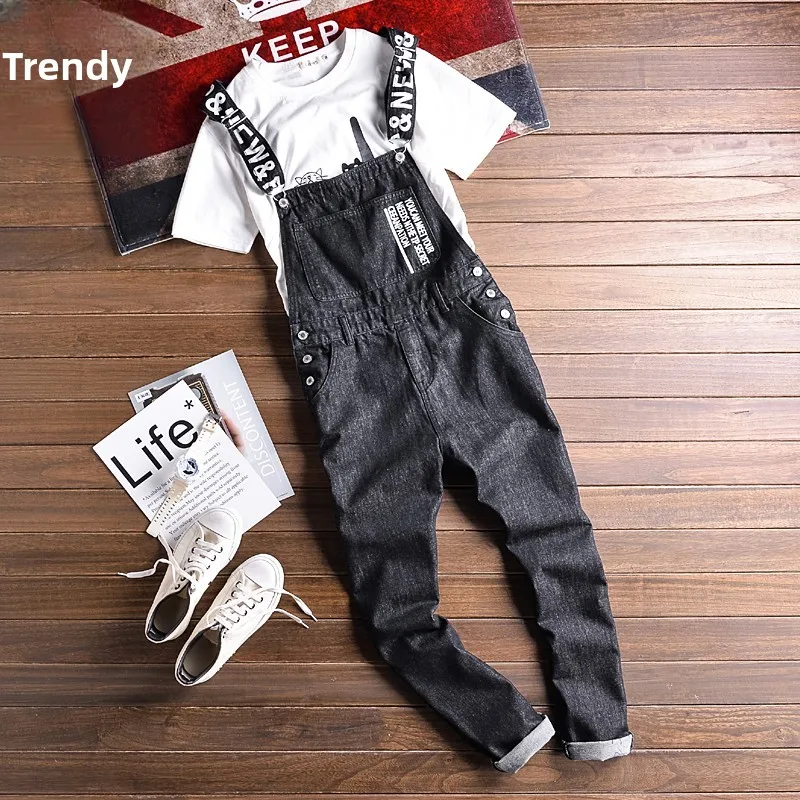 

Ретро-джинсовый комбинезон в американском стиле, свободный крой, с буквенным принтом, из хлопка, для повседневной носки, на все сезоны