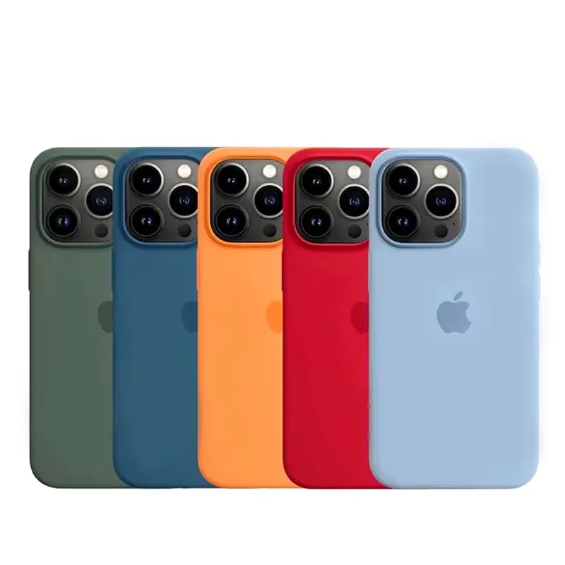 Funda de teléfono de silicona líquida Original para iPhone 16 15 13 14 11 12 Pro Max fundas de Apple para iPhone 11 13 15 16 Plus cubierta completa con logotipo