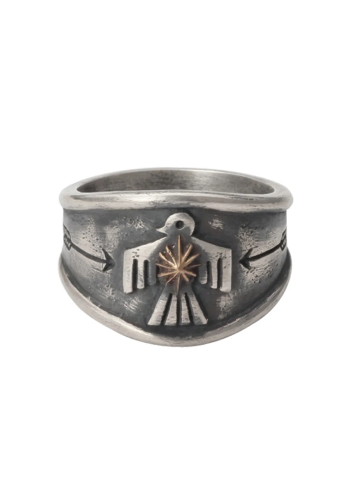 HX New Thunderbird Ring for Man Retro Niche Old Style Indian Totem Rings Cheap Goods for Fashion Jewelry