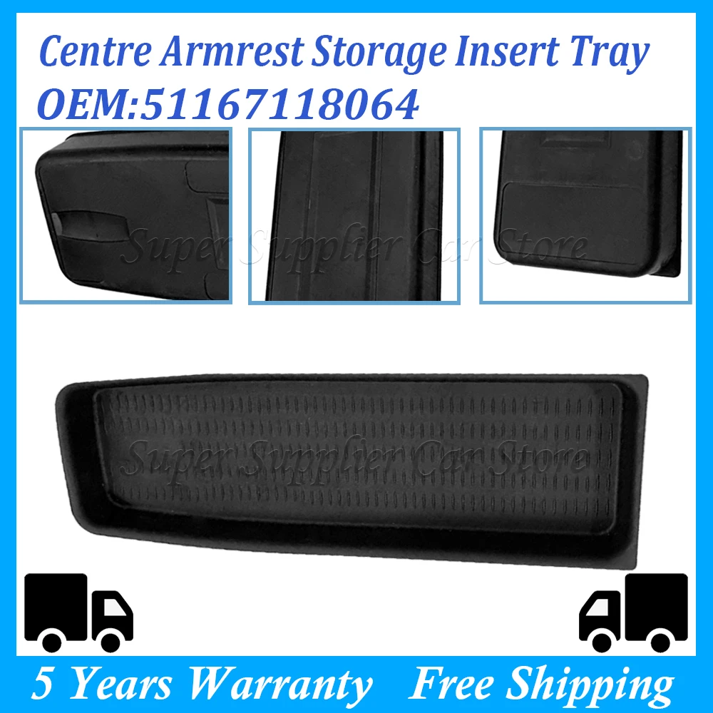 One piece Centre Armrest Storage Insert Tray For E90 E91 E92 E93 Replacements Replaces OEM Number 51167118064 H9EE