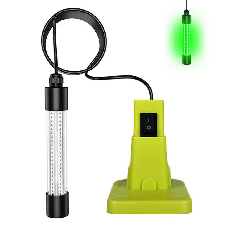 

AA75-IP68 Водонепроницаемый подводный светодиодный светильник для рыбалки для Ryobi 18 В, погружной светильник для приманки для ночной рыбалки