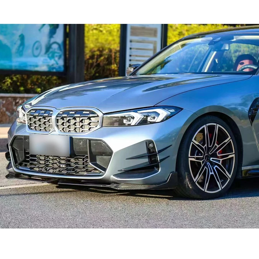 

Для BMW 3 серии G20 G28 2023+ карбоновый передний бампер, сплиттер, спойлер, канард, аэродинамический обвес, декоративная накладка, комплект обвеса
