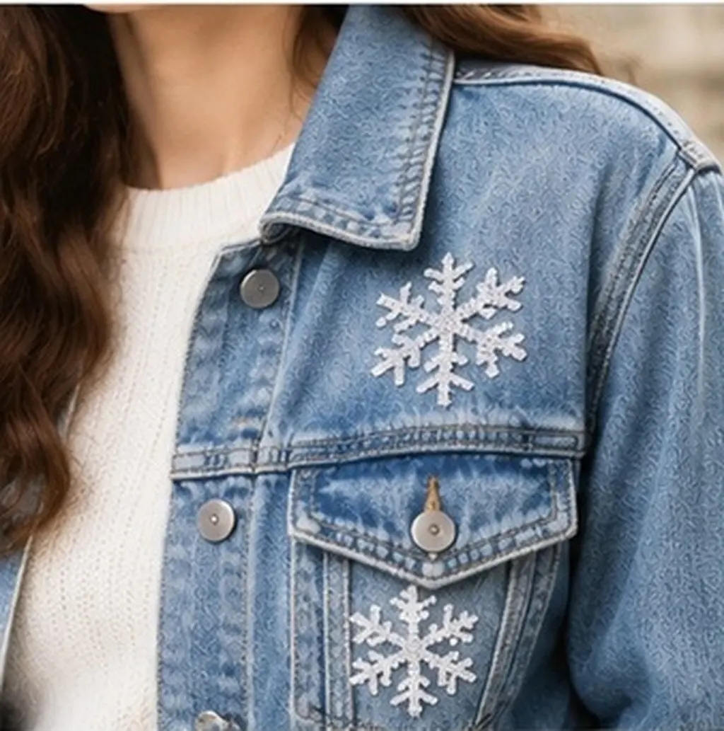 2Pcs Snowflake Rhinestone Sticker Decals Self-Adhesive Bling Crystal Decor for Clothes Backpacks Jeans Curtains Cars Windows