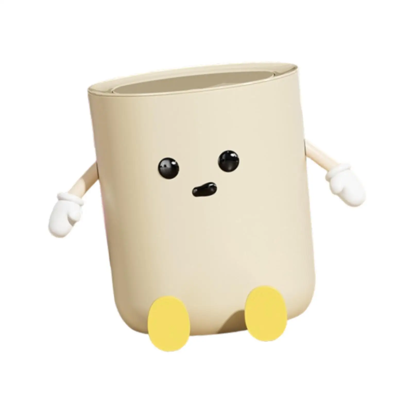 

Adorable Trash Can with Lid Garbage Can Wastebasket Unique Stylish Waste Can Dustbin Garbage Bin Kitchen Trash Bin for Office