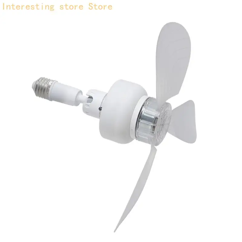 Multifunctional E27 Socket Ceiling Fan Lamp 3 Color Lighting Option Energy Saving For Indoor Space Easy Installation 55KC