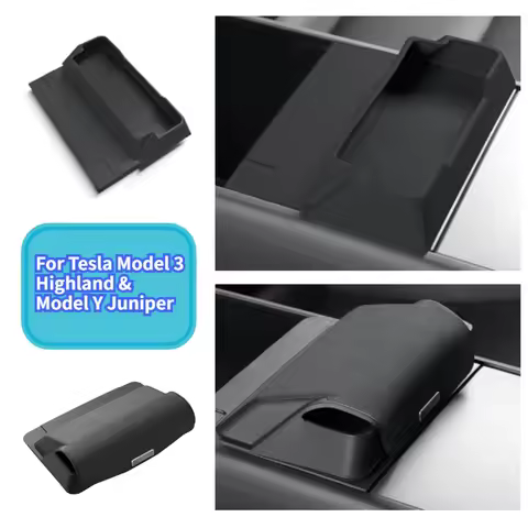 For Tesla Model 3 Highland Model Y Juniper 2025 Car Glasses Tray Center Console Armrest Storage Box Organize Auto Accessories