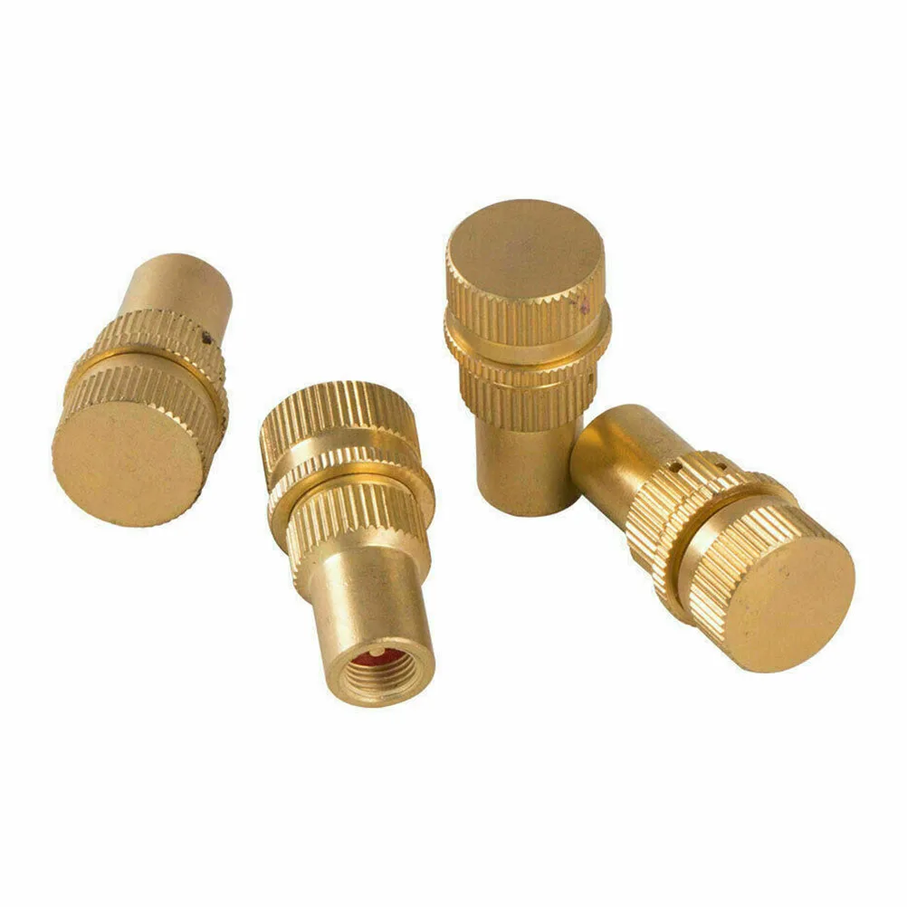 

4pcs Car Tire Deflator Automatic Release Valve Durable Brass Material Universal Fit Tire Maintenance Tool