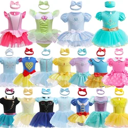 Elsa Belle Cosplay Princess Bodysuits Baby Girls Newborn Rompers Clothes Birthday Party Kids Jumpsuit Daily Wear Infant Costumes