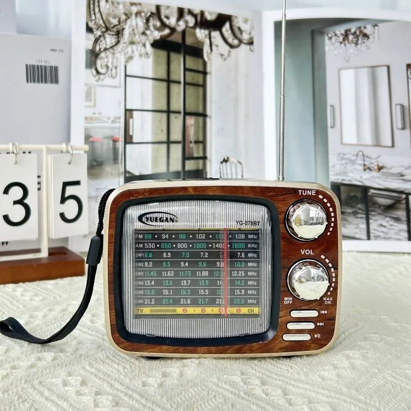 다중 대역 라디오를 충전하는 휴대용 레트로 라디오 Bluetooth MP3 플레이어