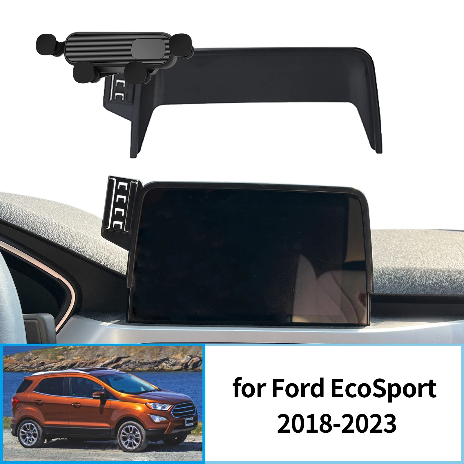 Car Mobile Phone Holder for Ford EcoSport 2018~2023 (8in)  GPS Bracket Navigation Stand Auto Accessories