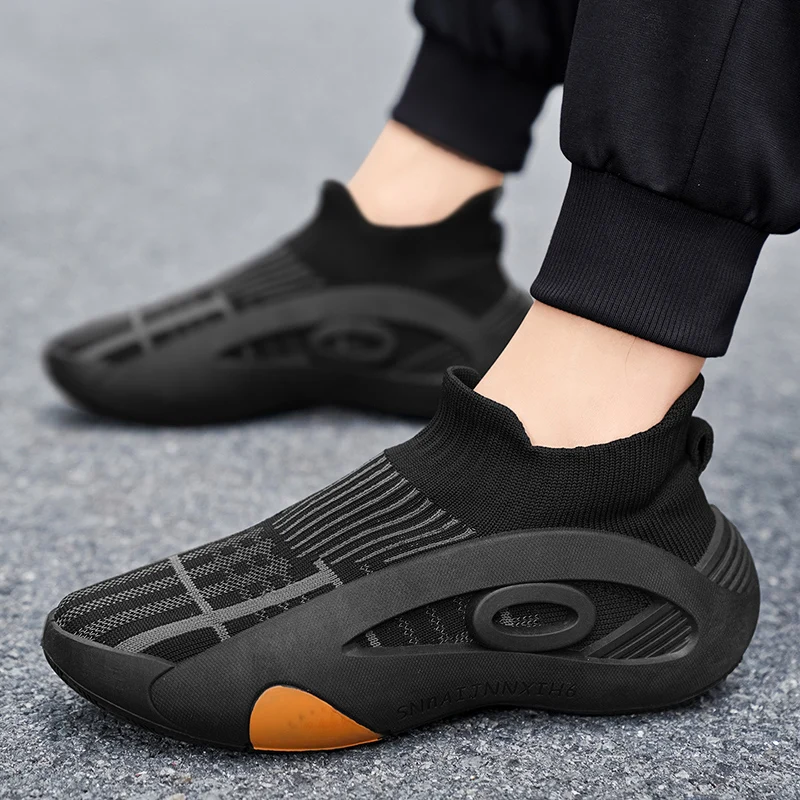 

High Quality Sneakers Male Trend Black Platform Basketball Shoes Men's Trainer 2025 Men Casual White Sport Walking Sneakers