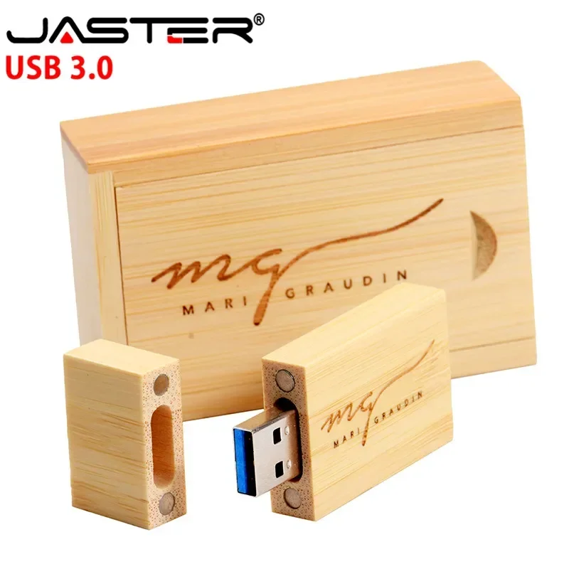 JASTER promotion USB 3.0 External Storage (free custom logo) creative wooden usb+box thumb drive 4GB/8GB/16GB/32GB/64GB