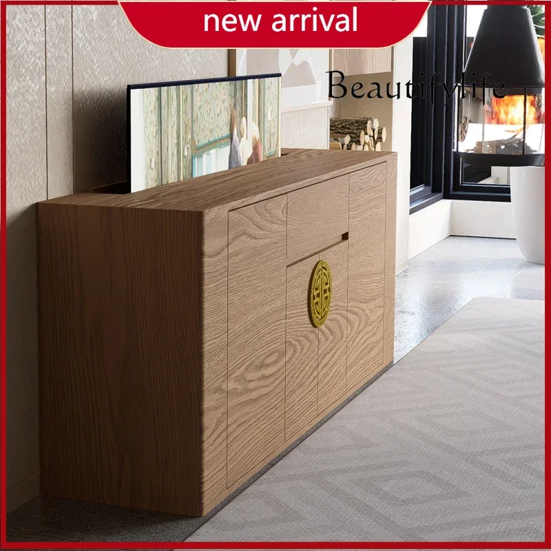 BJ Ultra-thin Rock Slab Combination Double-sided Partition Cabinet Lifting Integrated TV Cabinet Intelligent Invisible