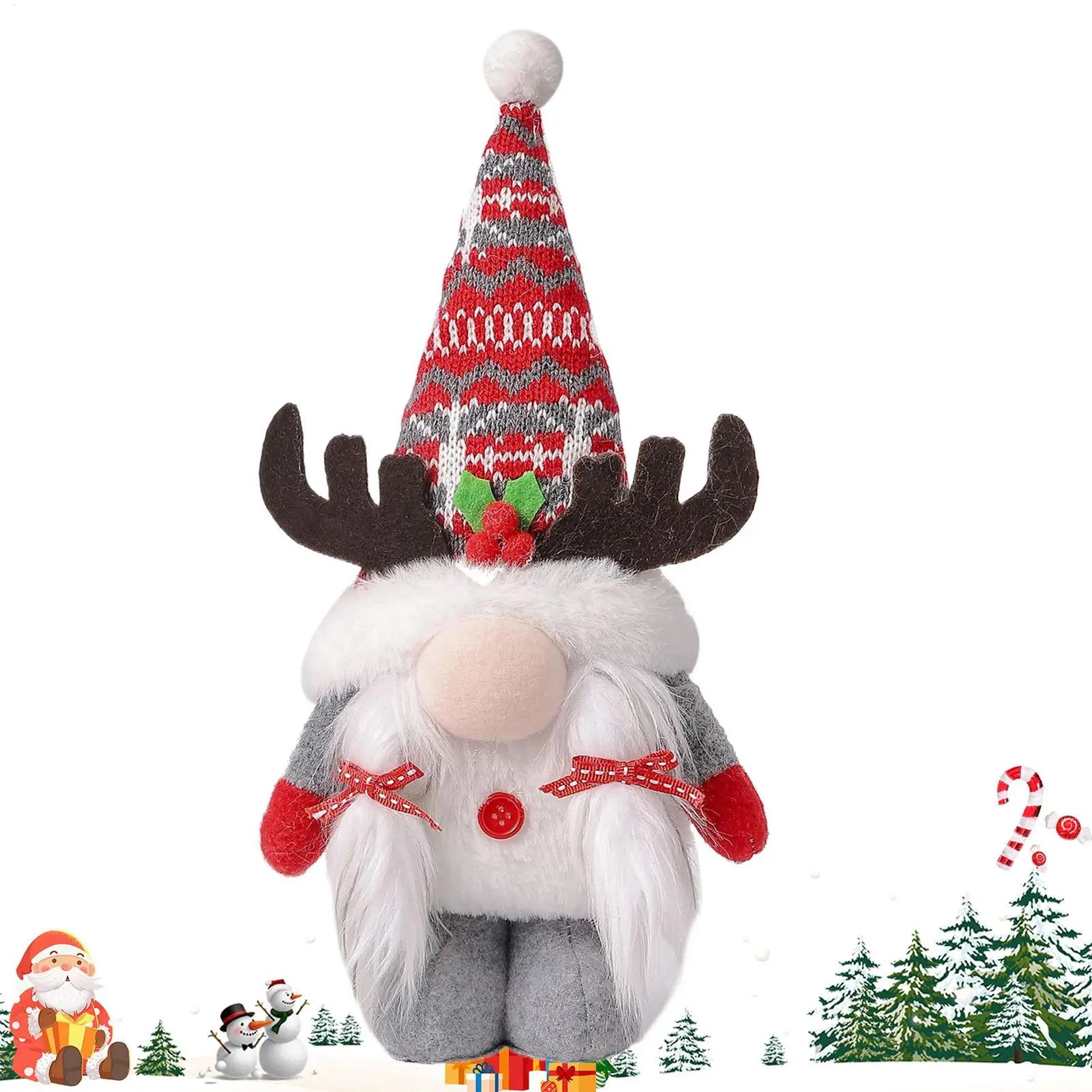 

Рождественские гномы, рождественские фигурки с рогами, маленькая милая праздничная фигурка, украшение для гостиной, офиса, спальни, стола