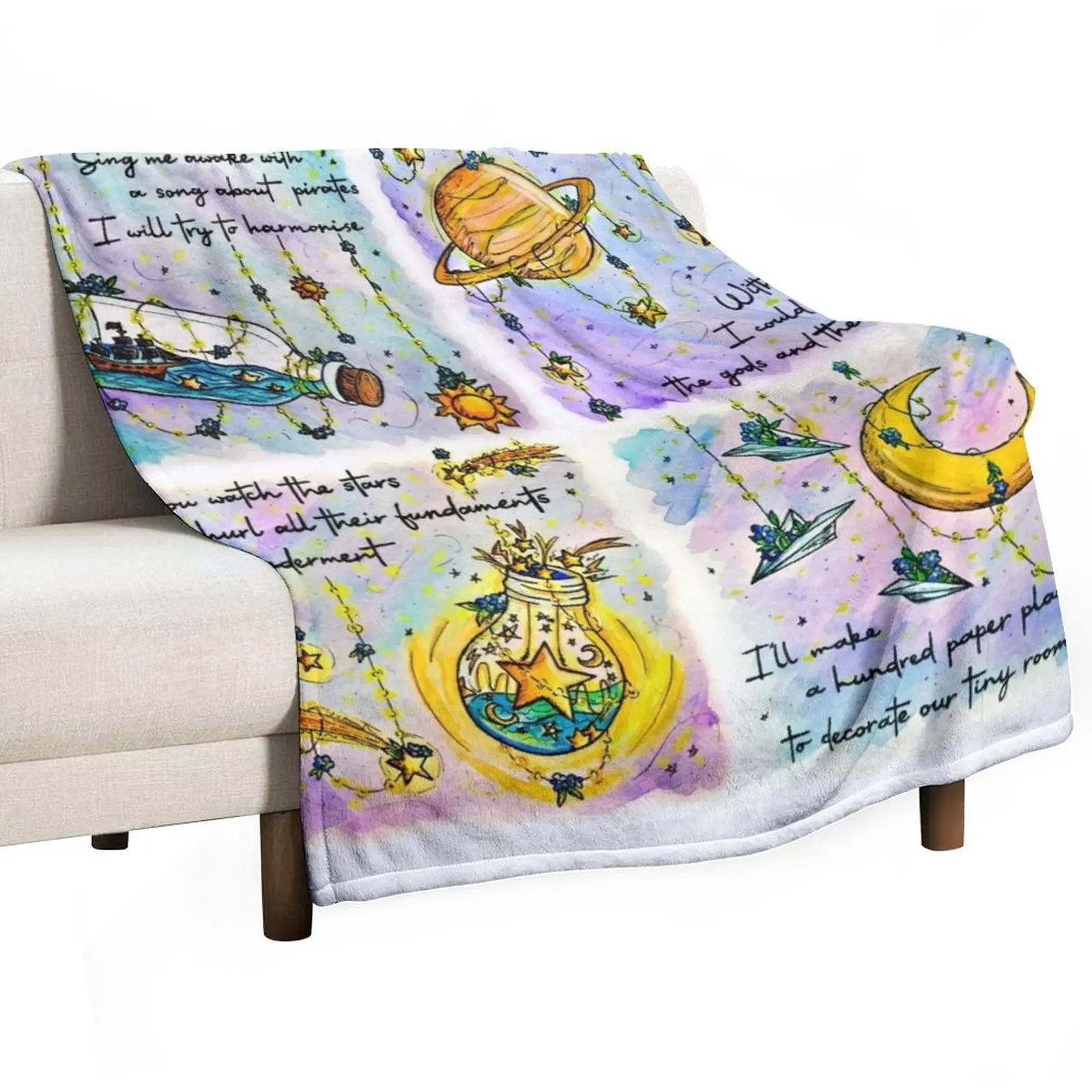Fairy Lights Series Inspired by The Amazing Devil Throw Blanket Nap Giant Sofa Blankets For Baby anime Decorative Beds Blankets