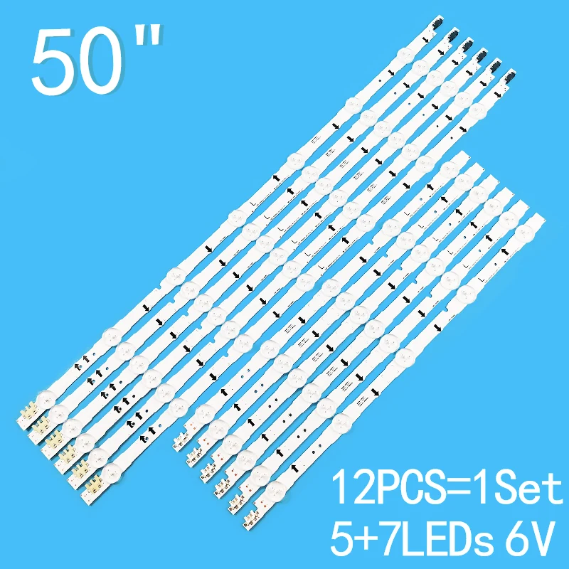 

New 12PCS/lot For Samsung 50" LCD TV UE50H5000 UE50H6200 UE50J5600 UE50J6200 UE50H6400 UE50J5500 D4GE-500DCA-R2 D4GE-500DCB-R2