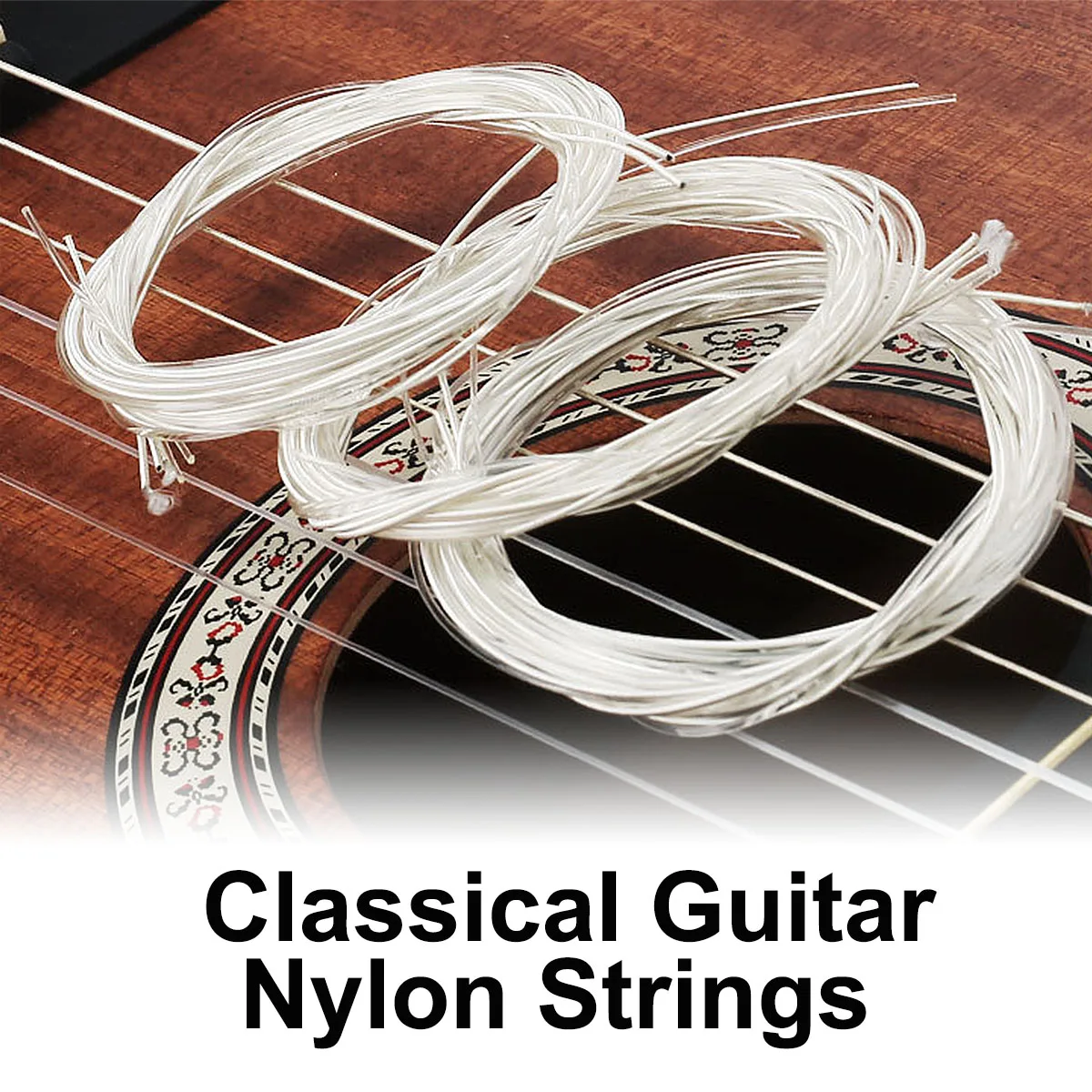 Miwayer Classical Guitar Strings Set - 6 Nylon & Silver Wound, Anti-Corrosion, 028-043, Pearlized Bag, Beginner friendly