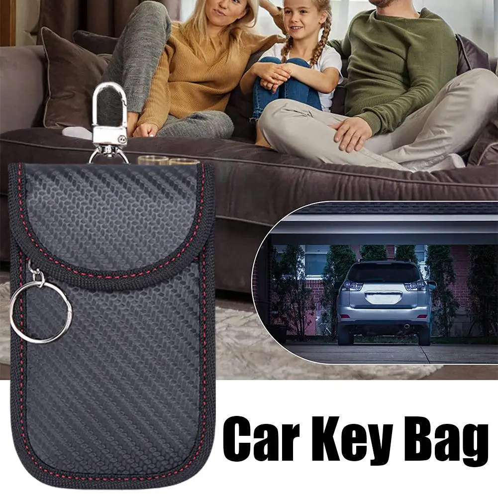 Card Car Keys Case FOB Signal Blocker Bag Shielding Anti-Theft Key Box Card Bags Protection Key Credit Organizer Privacy G5Q3