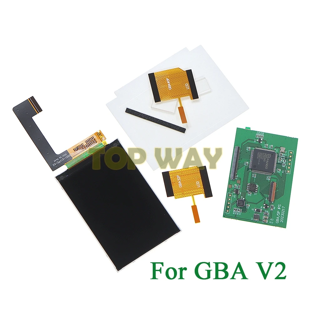 5sets LCD V2 Screen Replacement Kits For Nintend GBA Dacklight 10 Levels High Brightness IPS  For GBA V2.0 Console