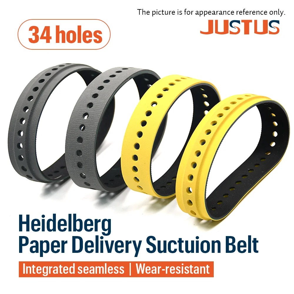 Heidelberg Delivery Belt, Printing Press Belt CD102 XL75 SM74, Rear Delivery Wheel Suction Belt with 34 Holes