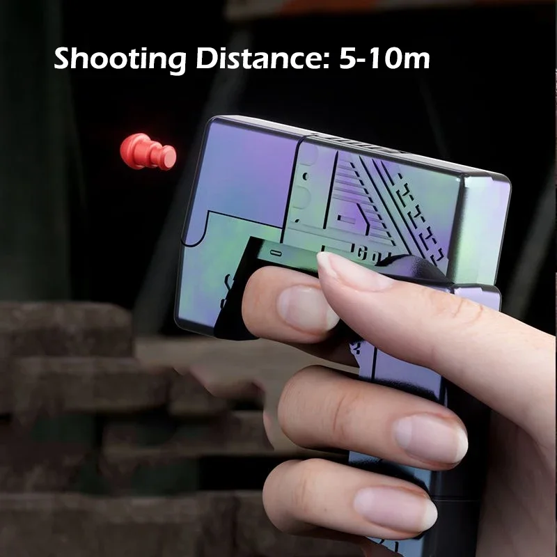NEW Small Portable Lighter Type Alloy Folding Throwing Shell Gun Toy EDC Decompression Finger Toys Children Creative Gifts