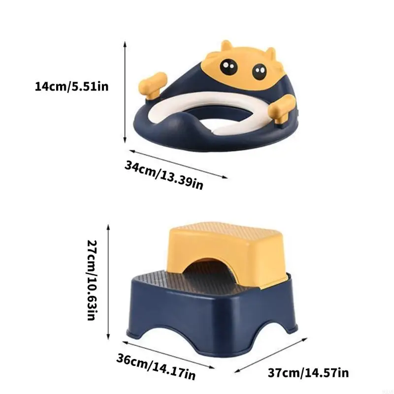 95AE وسادة مقعد المرحاض للأطفال الصغار قابلة للفصل، نسيج بولي يوريثان دافئ، دعم قوي للتجميع السريع #6