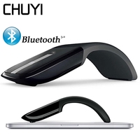 CHUYI Foldable Bluetooth Wireless Mouse Arc Touch Mause Ultra Thin MIce For Surface Pro 7 Macbook Air Matebook Laptop 1600 DPI