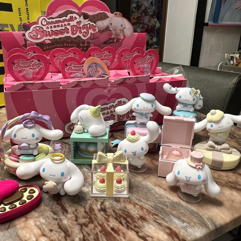 

Sanrio Cinnamoroll Dessert Gift Series Mystery Blind Box Toys Cute Figure Animation Peripheral Cartoon Model Girl Surprise Gifts