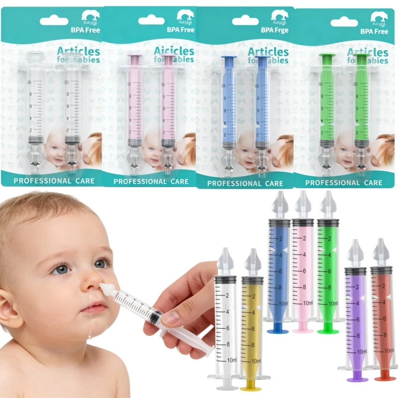 Aspirador Nasal de Silicona para Bebés, Limpiador Nasal Manual para Bebés, Irrigador Nasal para Rinitis Infantil, Herramientas para Lavar la Nariz de los Niños