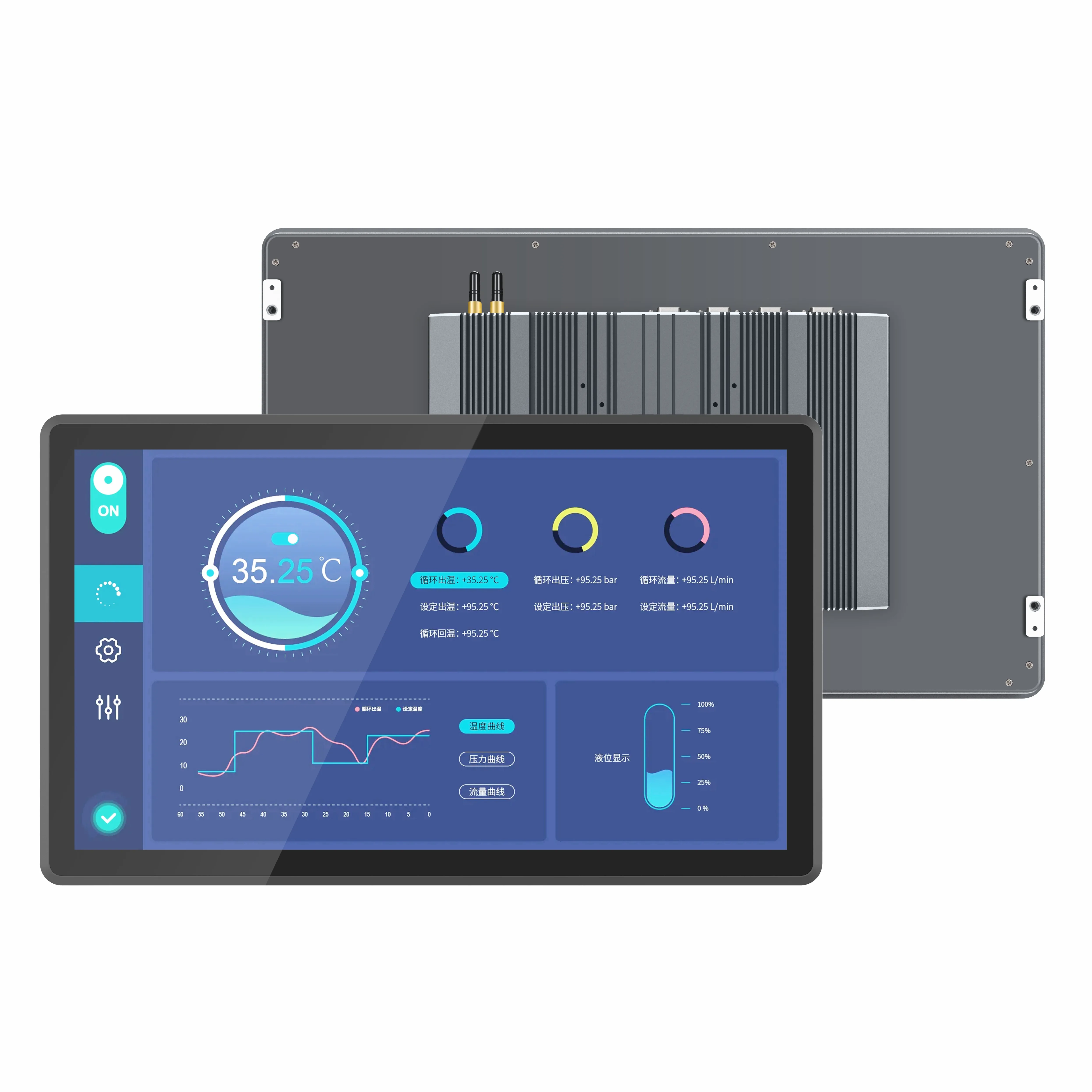 21.5 Inch Industrial Automation Panel PC For Production Management RS232 LAN I3 I5 I7 Wins