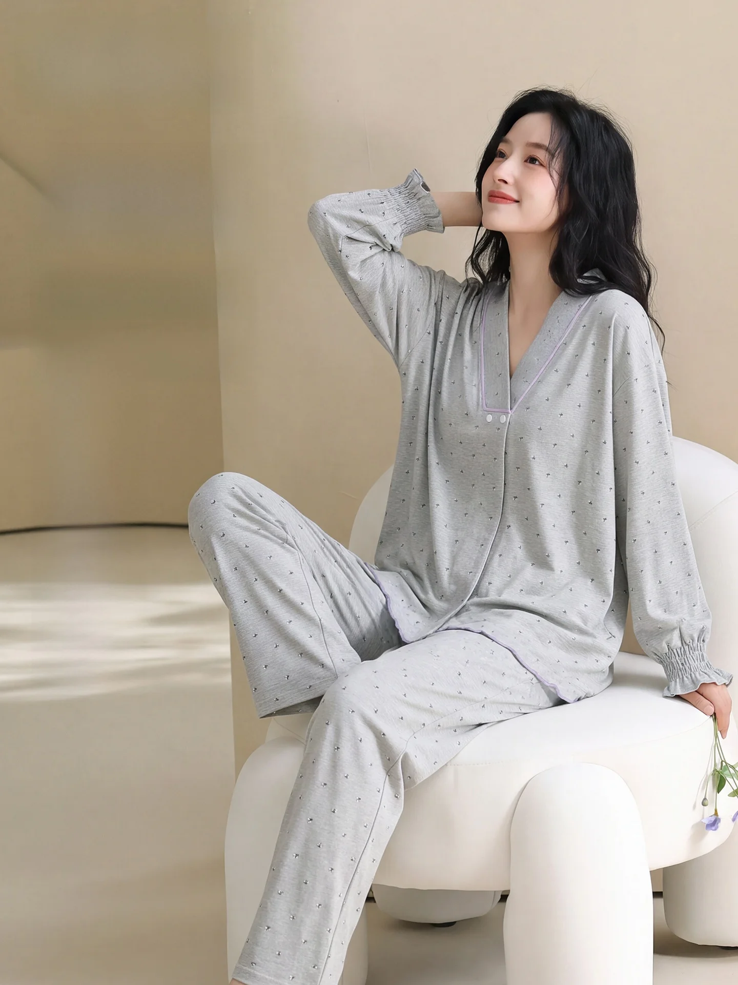 chemise-de-nuit-de-maternite-en-pur-coton-respirant-confortable-pour-le-ventre-non-serrante-fine-pour-l'ete-vetements-d'allaitement-pour-femmes
