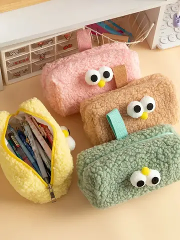 대용량 플러시 펜 가방 높은 외관 수준 새로운 소녀 학생 인기 연필 편지지 보관 상자 학생 용품