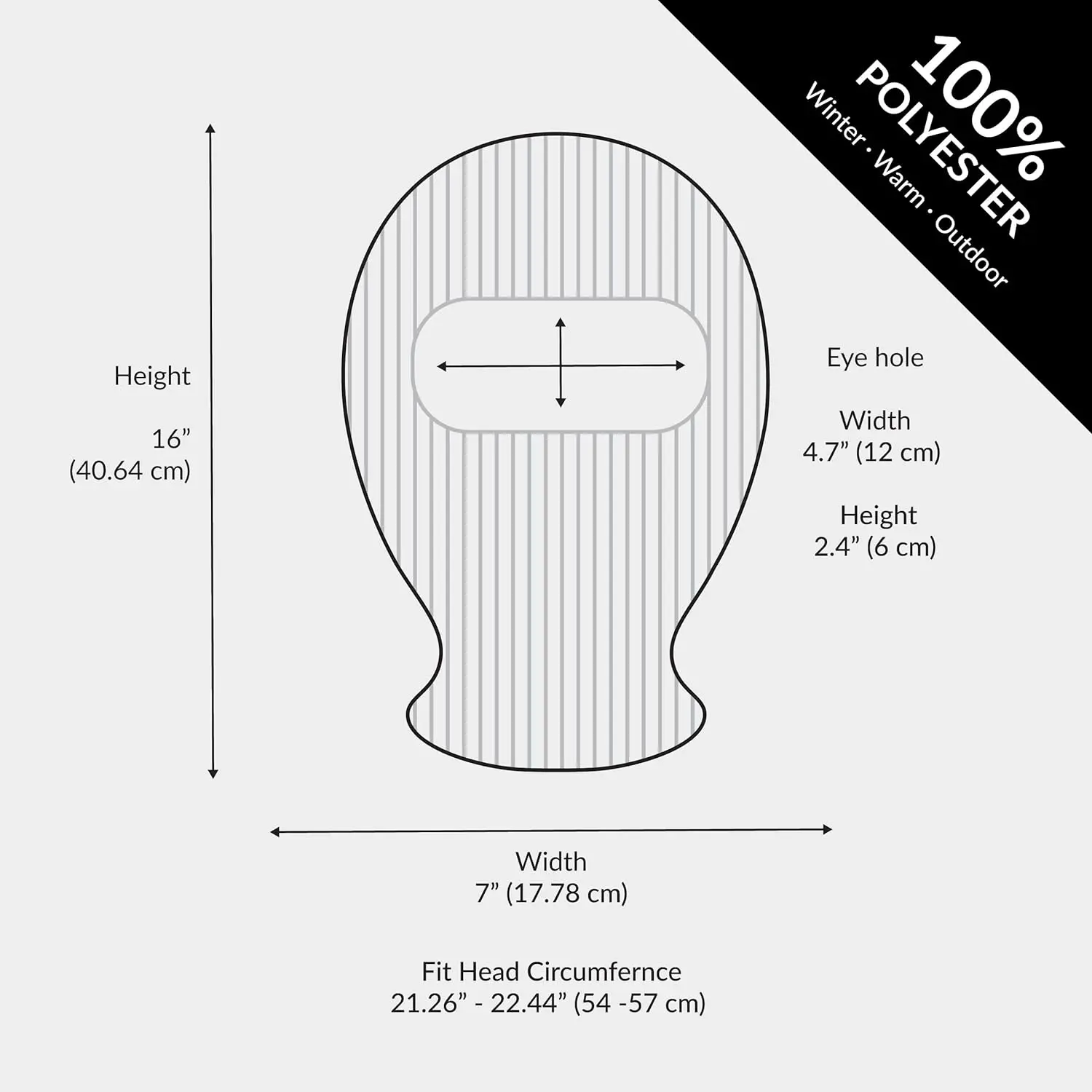 The Hat Depot Unisex Thick and Long Face Ski Mask