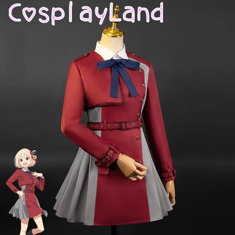 Anime Cosplay Lycoris Recoil Cosplay peluca Inoue Takina Nishikigi Chisato disfraz Lycoris Recoil disfraz uniforme traje niñas vestido