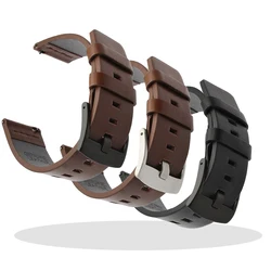 Leather Strap For OnePlus Watch 2/46 Watch Band For OPPO Watch X/4 Pro Replacement Bracelet For Realme Watch 3 2 S Pro Wristband