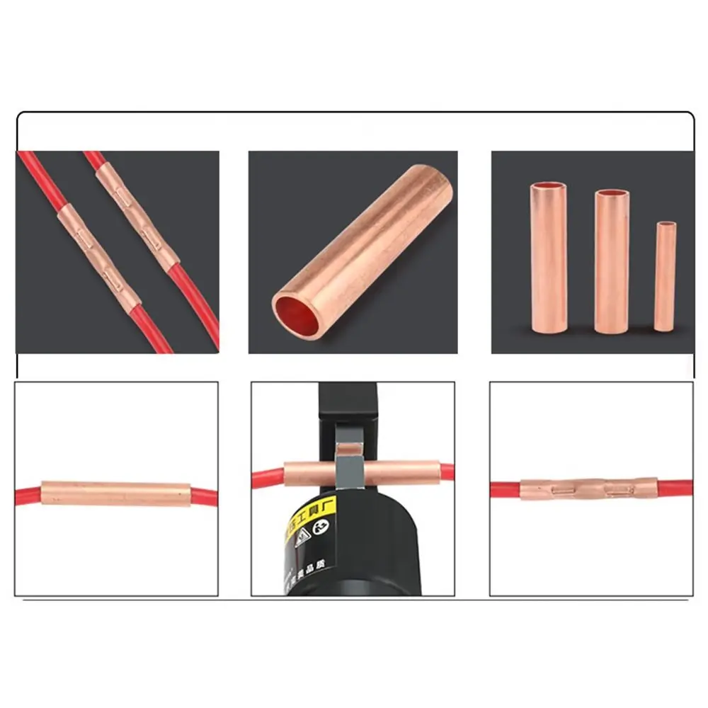 1Pcs Ferrule Lug GT Copper Terminal Connecting Tube Cable Connector Kit Hole Passing Wire Nose Terminal Crimp