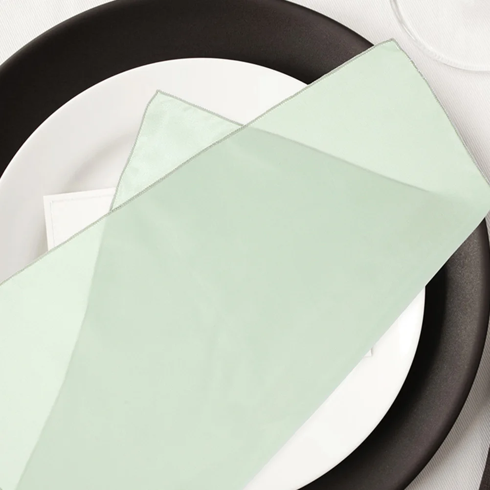 

12Pcs Dinner Napkins Satin Square Cloth Napkins for Wedding Party Table Decor Reusable Washable Soft Fabric Napkin Event Use