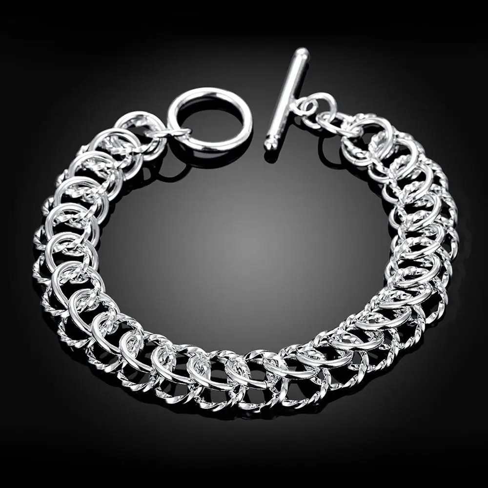 925 silver jewelry European and American retro fashion centipede TO men and women's bracelet party group buying gift