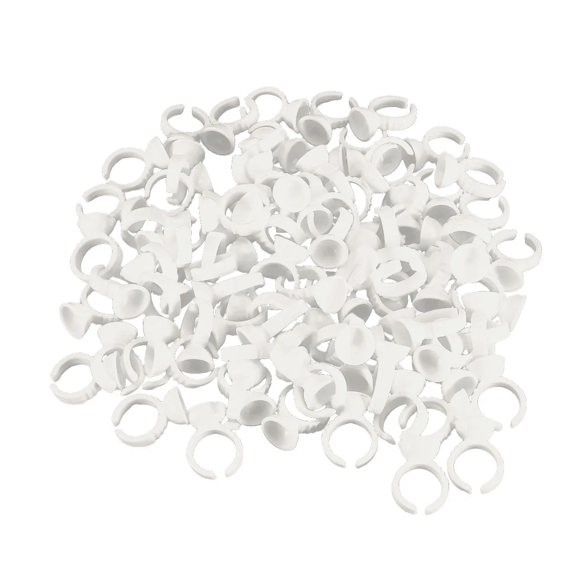 

500pcs Tattoo Ring Cups Pigment Containers Ink Caps for Eyelash Makeup Tool Disposable Clear Lash Holder Professional Artists