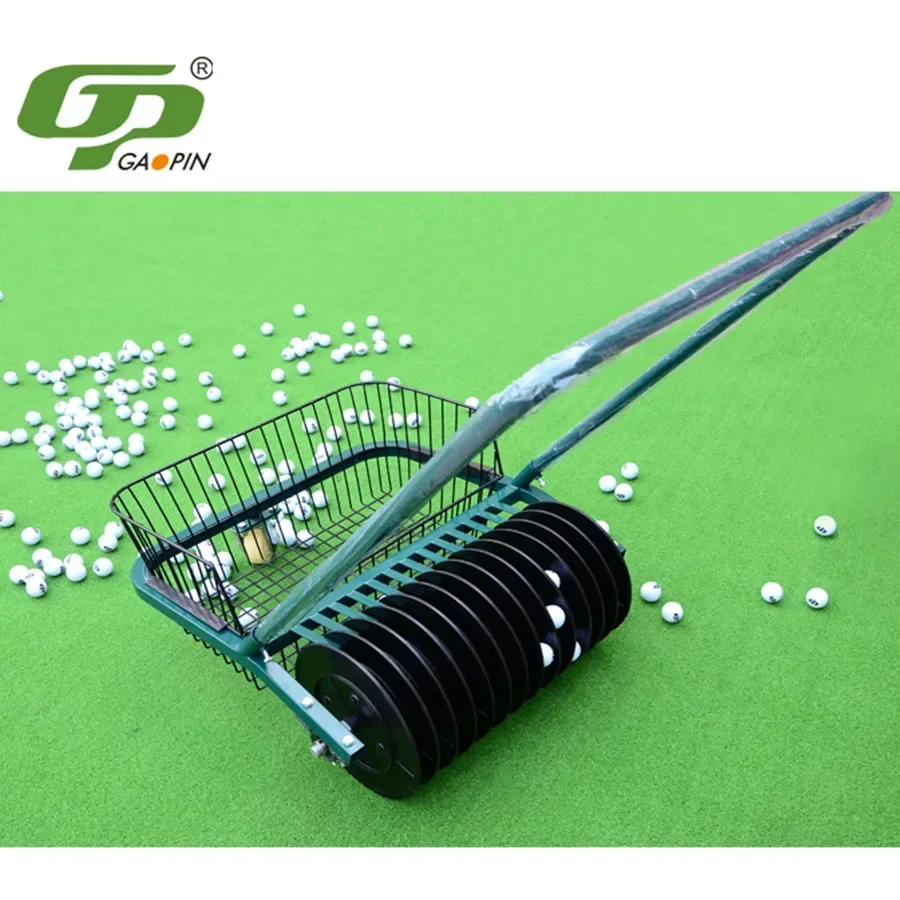 Durable 13-Lane Hand Push Golf Ball Picker Up Machine For Driving Range