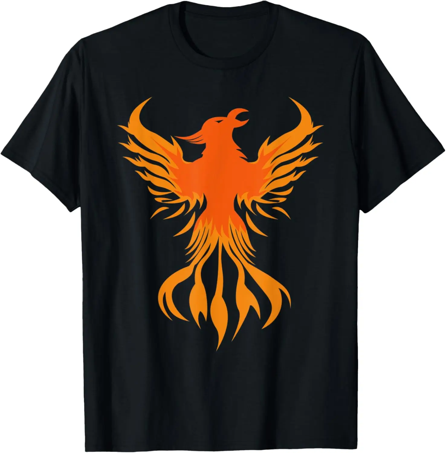 

Beautiful Phoenix Bird Orange Fire Silhouette T-Shirt