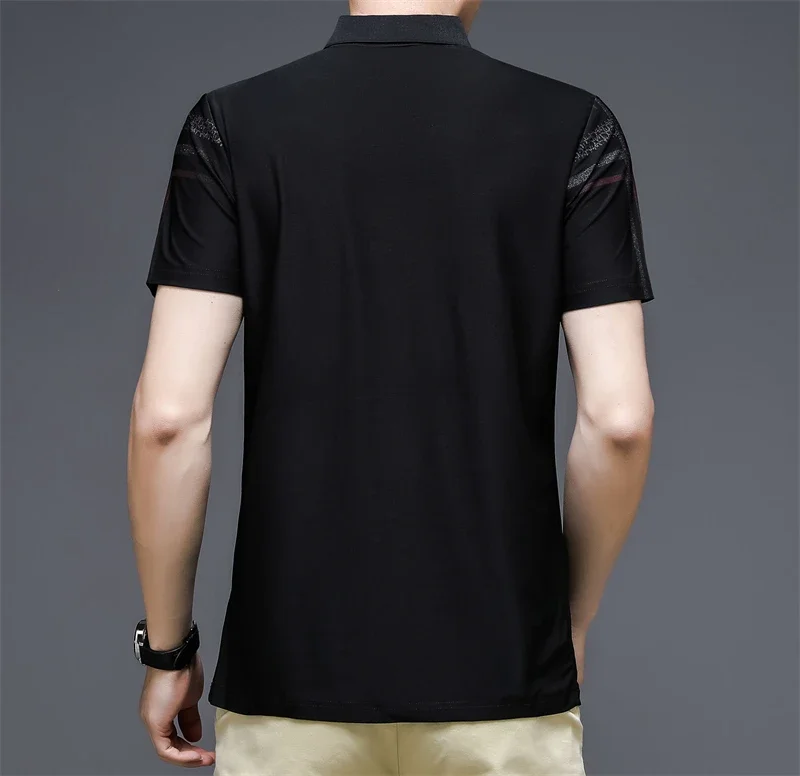 2024 Summer New Men\'s Printed Short Sleeved POLO Shirt Comfortable and Cool Casual Fashion T-shirt