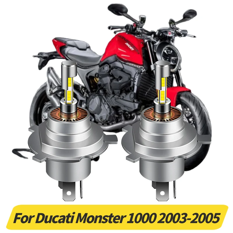 

2 шт. Canbus H4 9003 50 Вт светодиодные фары 1:1 мини-размер 360 CSP для Ducati Monster 1000 2003-2005 аксессуары для фар мотоцикла