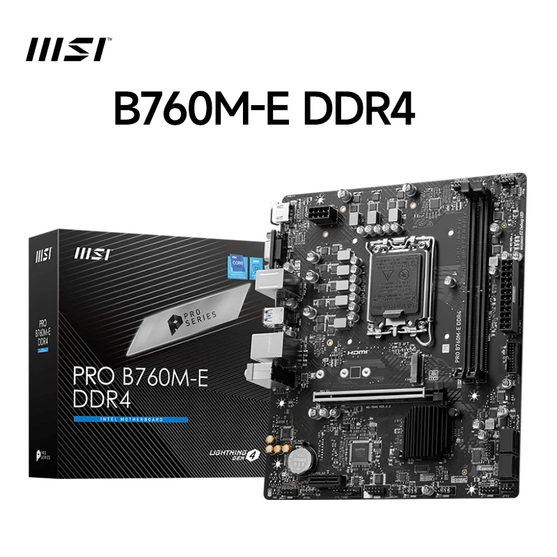 

MSI PRO B760M-E DDR4 64 ГБ Материнская плата Intel B760 LGA1700 PCI4.0 DDR4 Материнская плата игрового компьютера своими руками