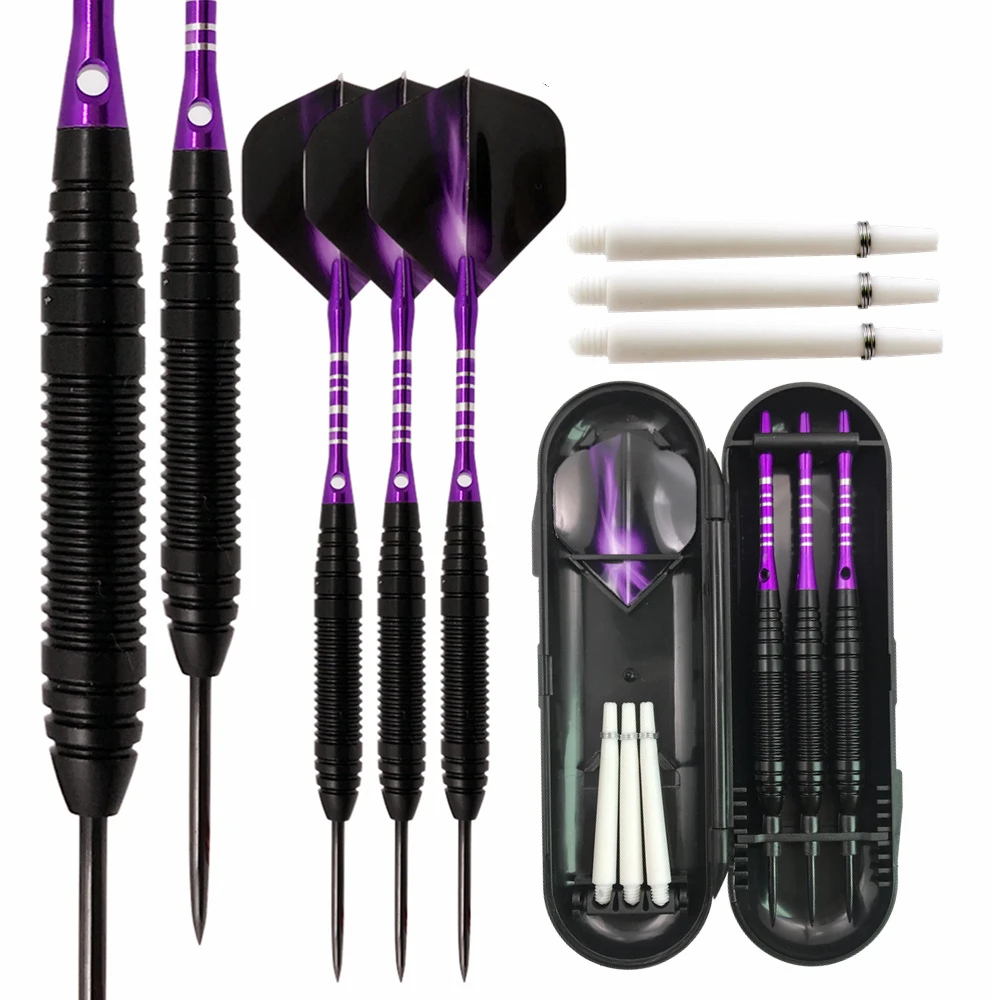 Hochwertiges, günstiges 3-teiliges Dart-Set, Spielzubehör, Dart-Set mit Stahlspitze und Box